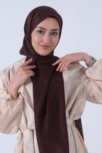 Acı Kahve Beyza Jakar Şal 