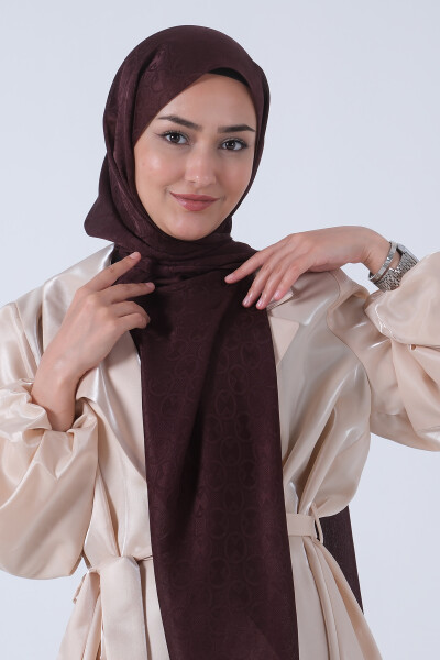 Acı Kahve Beyza Jakar Şal - 1