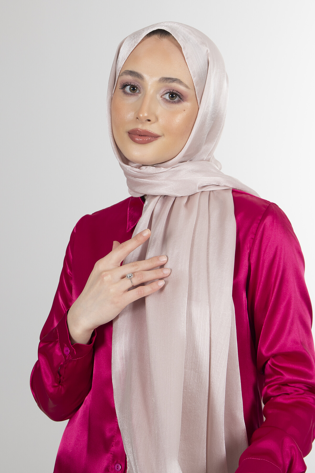 Açık Bej Janjan Şal - harem