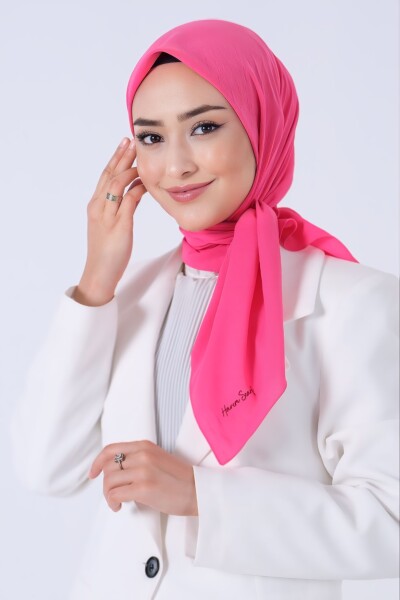 Açık Fuşya Asya Eşarp - 4
