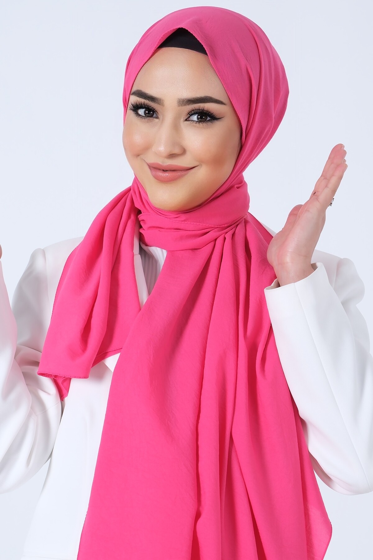 Açık Fuşya Asya Şal - harem