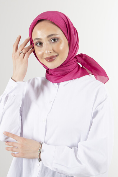 Açık Fuşya Brisa Vual Eşarp - 2