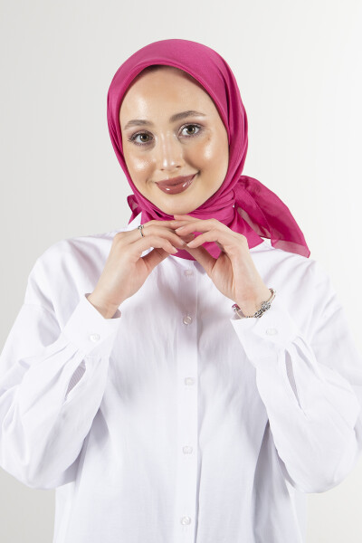 Açık Fuşya Brisa Vual Eşarp - 3