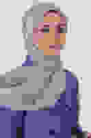 Açık Gri Janjan Şal Açık Gri