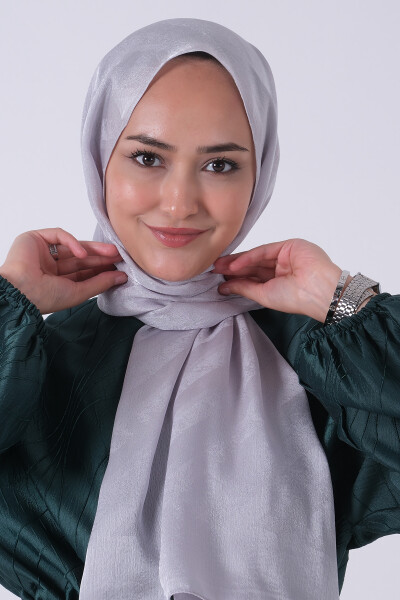 Açık Gümüş Ahsen Jakar Şal - 3