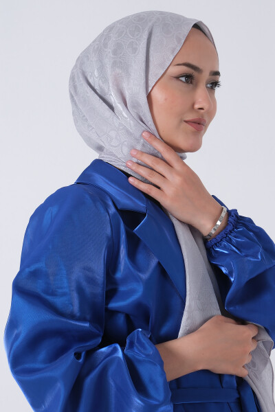 Açık Gümüş Beyza Jakar Şal - 3