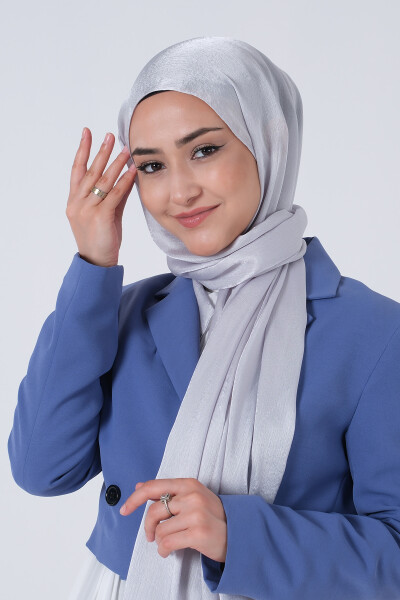 Açık Gümüş Janjan Şal - 4