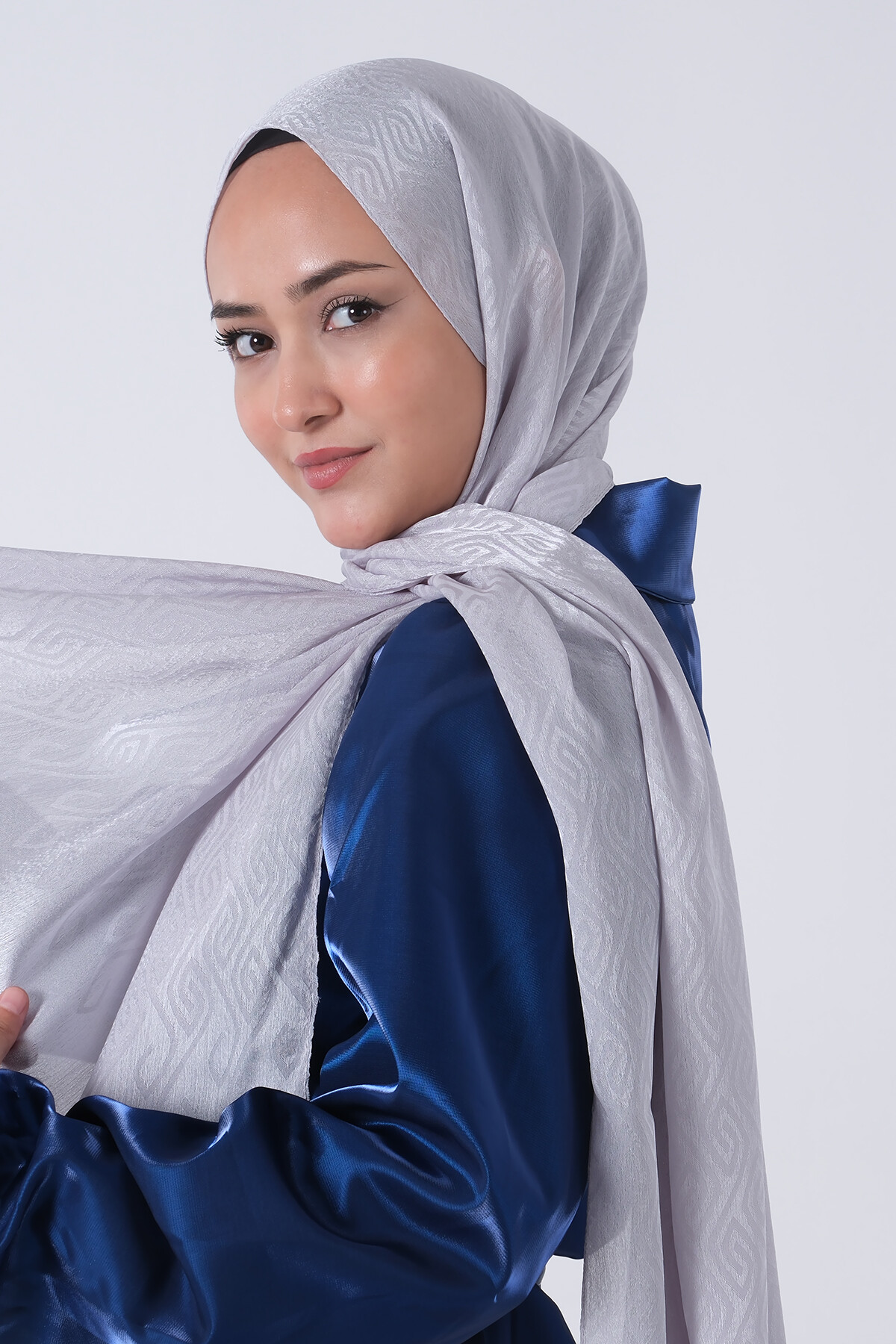 Açık Gümüş Masal Jakar Şal - harem