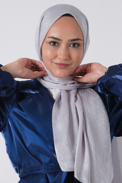 Açık Gümüş Masal Jakar Şal - 4