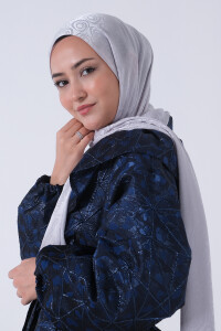 Açık Gümüş Nefes Jakar Şal 