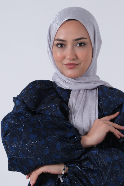 Açık Gümüş Nefes Jakar Şal - 2