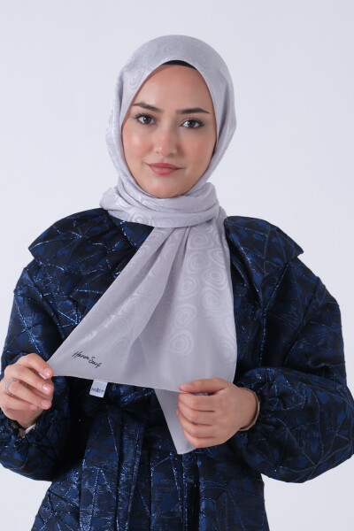 Açık Gümüş Nefes Jakar Şal - 4