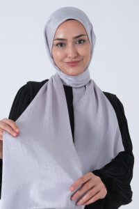 Açık Gümüş Nisa Jakar Şal 