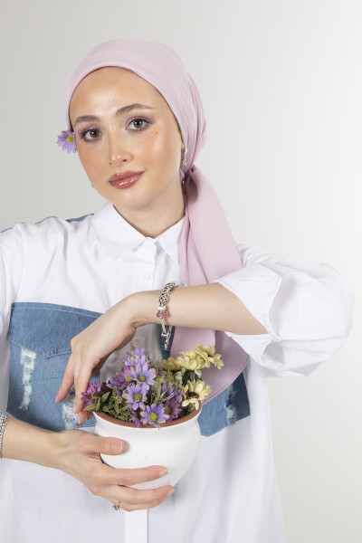 Açık Lila Twill Eşarp - 3
