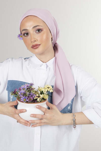 Açık Lila Twill Eşarp - 4