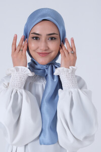Açık Mavi Janjan Eşarp - harem