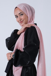 Açık Pudra Beyza Jakar Şal - harem