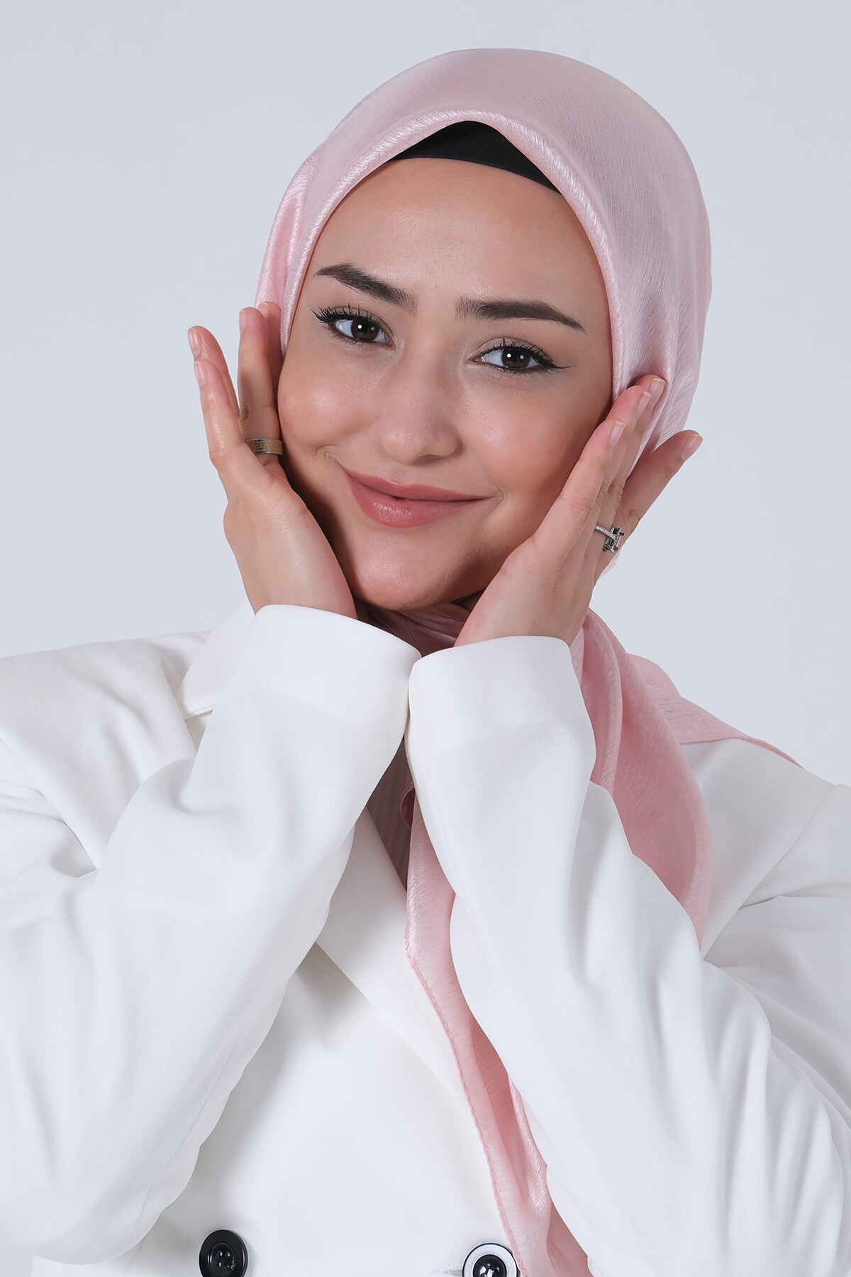 Açık Pudra Janjan Eşarp - harem