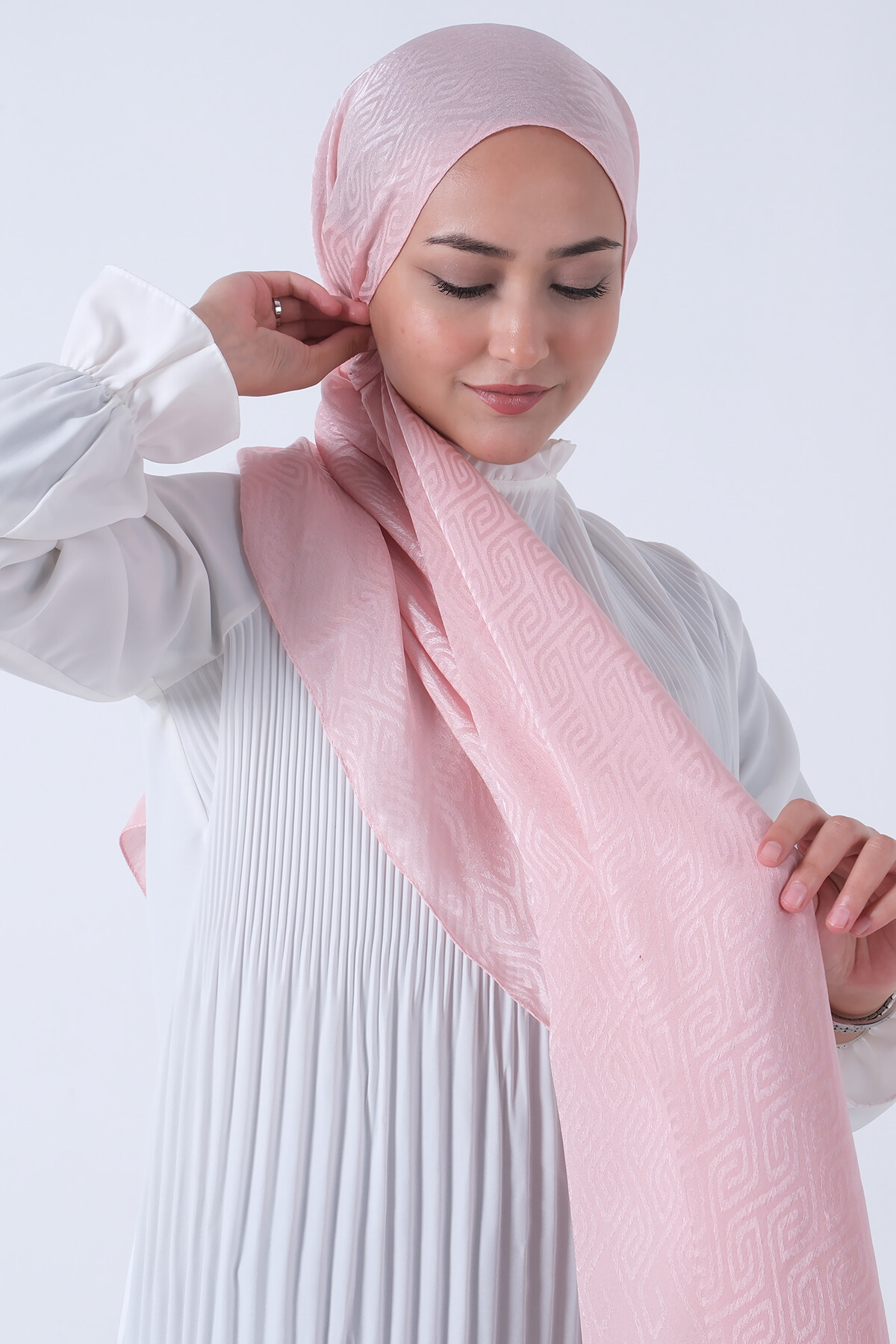 Açık Pudra Masal Jakar Şal - harem