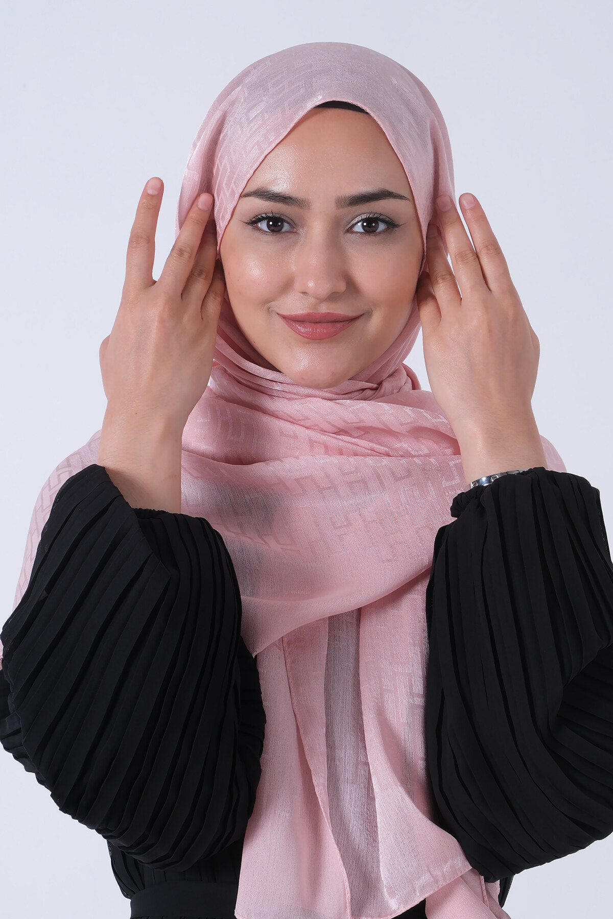 Açık Pudra Nisa Jakar Şal - harem