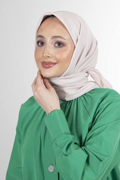 Açık Pudra Twill Eşarp - 4