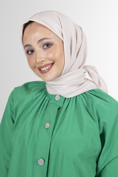 Açık Pudra Twill Eşarp - 6