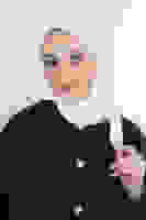 Beyaz Elmas Eşarp Beyaz