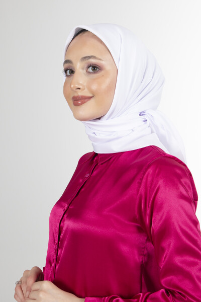 Beyaz Twill Eşarp - 7