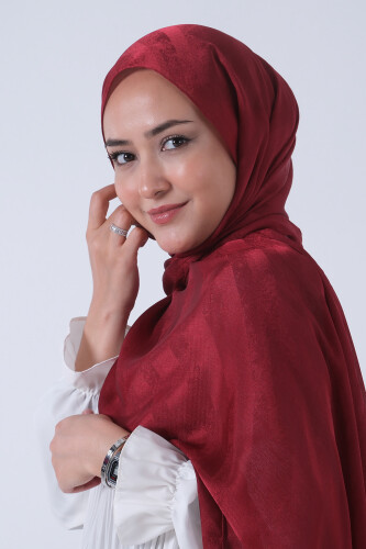 Bordo Ahsen Jakar Şal - harem