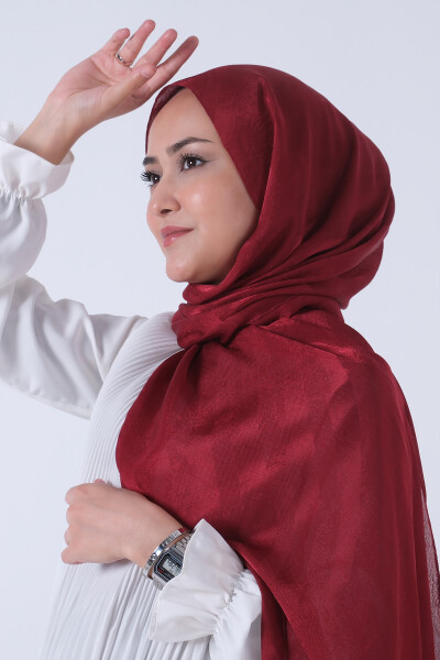 Bordo Ahsen Jakar Şal - 2