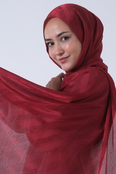 Bordo Ahsen Jakar Şal - 3