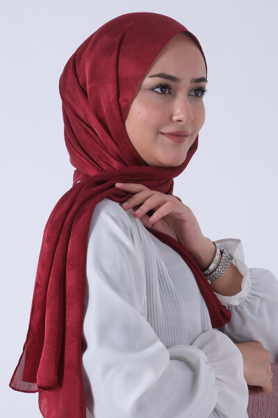 Bordo Ahsen Jakar Şal - 4