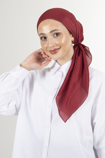 Bordo Brisa Vual Eşarp - 2