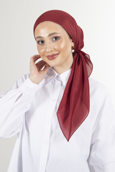 Bordo Brisa Vual Eşarp - 3