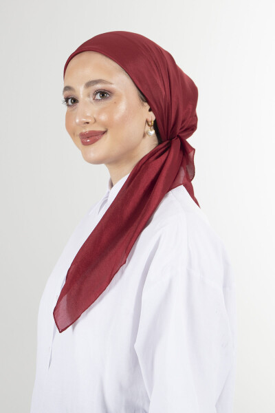 Bordo Brisa Vual Eşarp - 4