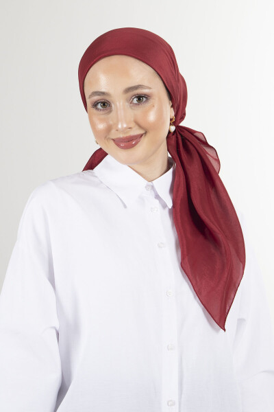 Bordo Brisa Vual Eşarp - 5