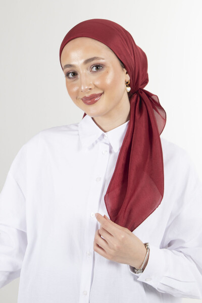 Bordo Brisa Vual Eşarp - 6