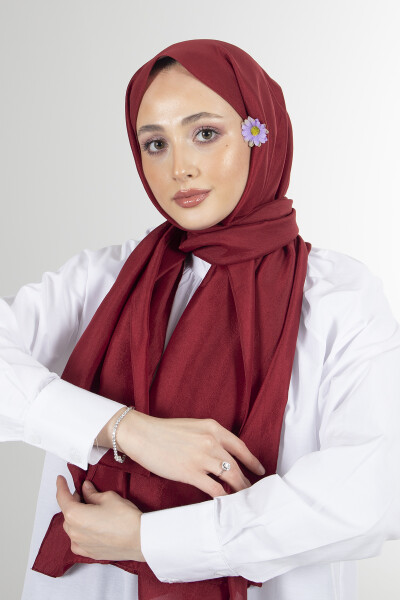 Bordo Brisa Vual Şal - 3