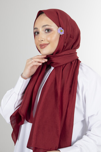 Bordo Brisa Vual Şal - 4