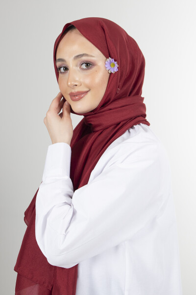 Bordo Brisa Vual Şal - 5