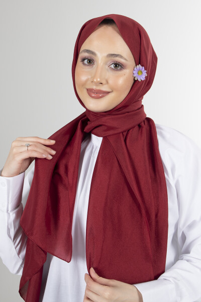 Bordo Brisa Vual Şal - 8