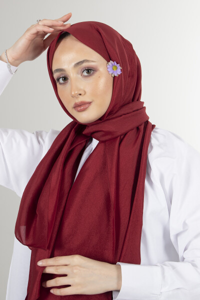 Bordo Brisa Vual Şal - 9