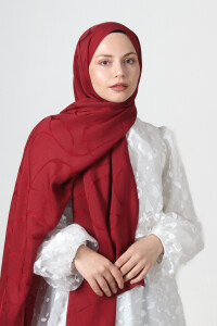 Bordo Diamond Hüma Şal 