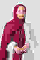 Bordo Diamond Hüma Şal Bordo