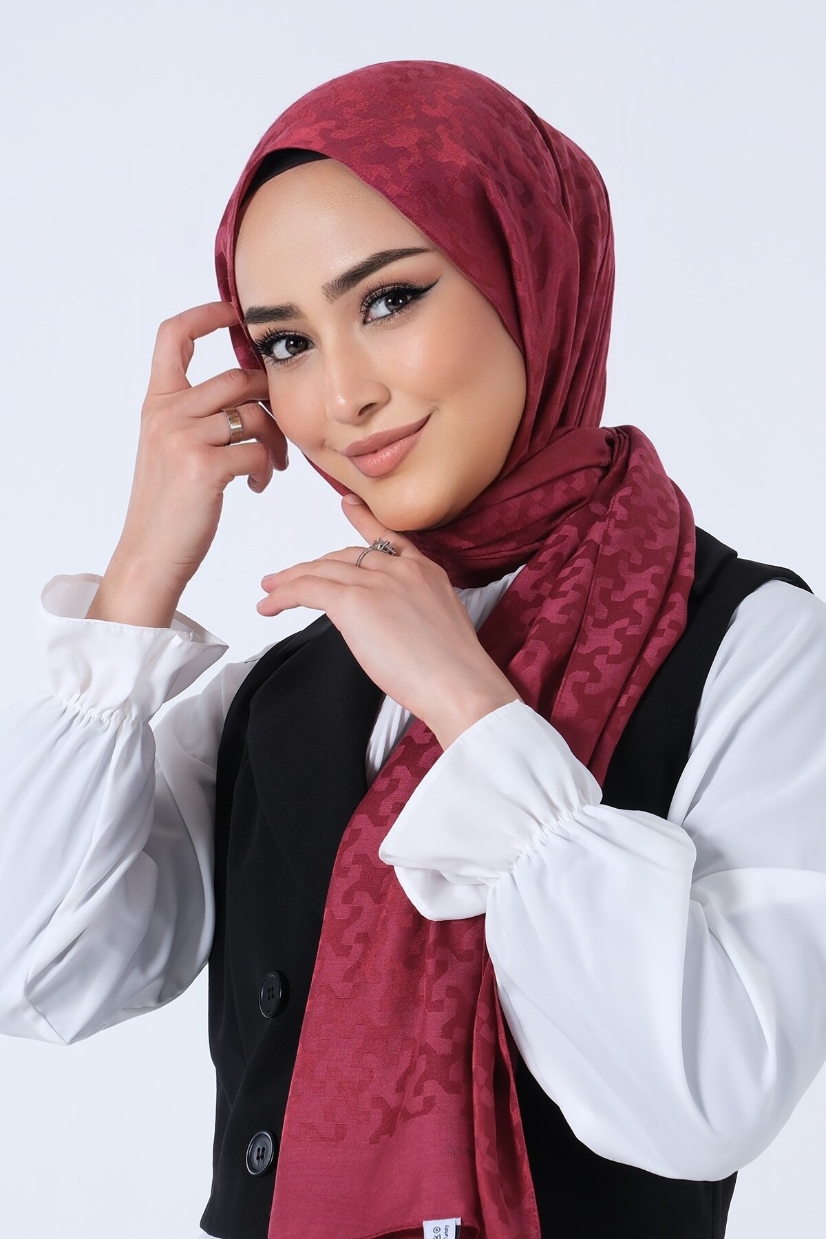 Bordo Eslem Jakar Şal - harem