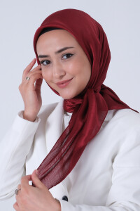 Bordo Janjan Eşarp 