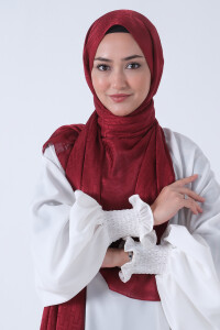 Bordo Nisa Jakar Şal 