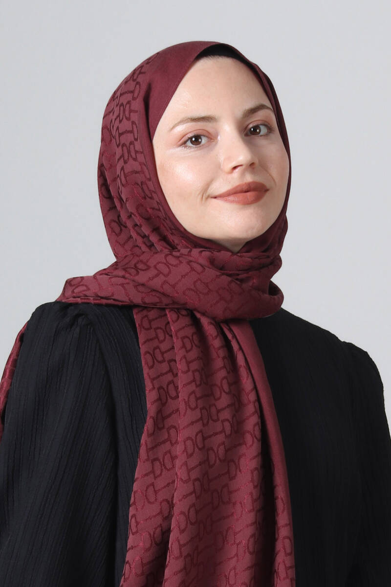 Bordo Perla Şal
