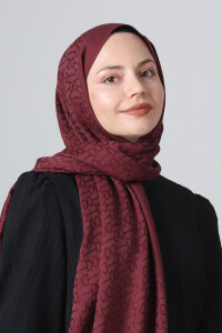 Bordo Perla Şal 