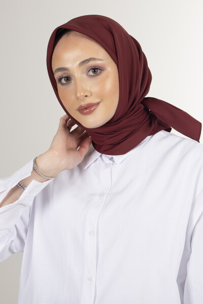 Bordo Twill Eşarp - 3